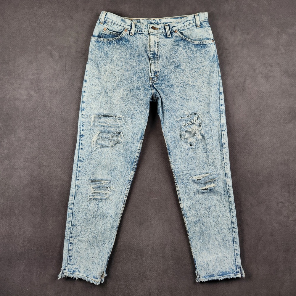 Vintage Levis 550 Jeans Mens 38x34 Made in USA Acid Wash Thrashed 40550-0209